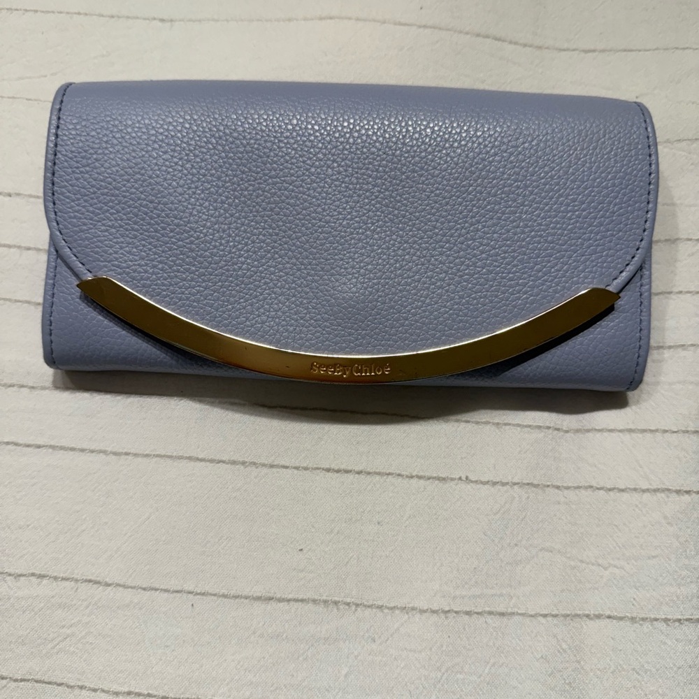 See By Chloe Light Purple Clutch with Gold Accent